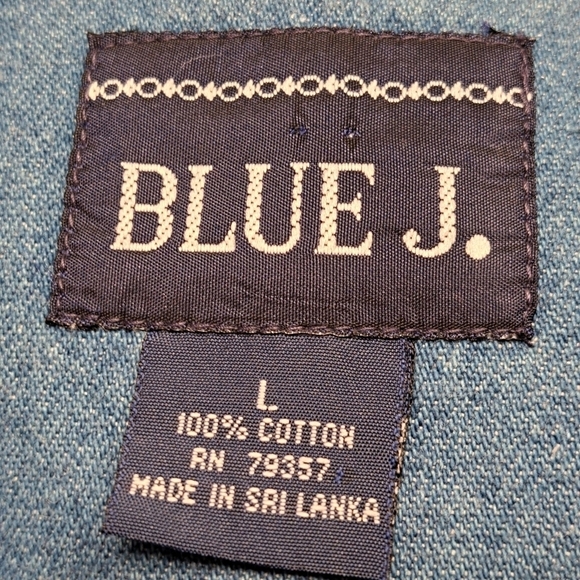 Vintage Blue J. Denim Midi Dress   Size L - Picture 12 of 12